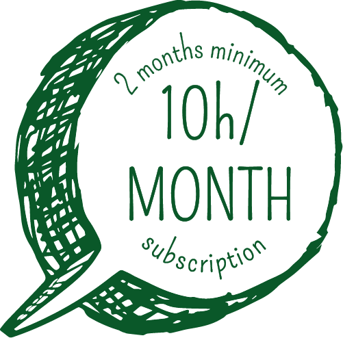 10h/month, 2 months minimum commitment