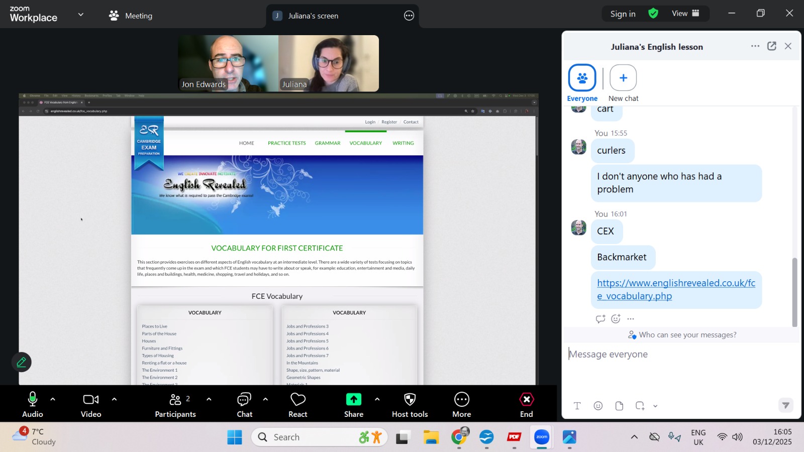 Online English Lesson 2