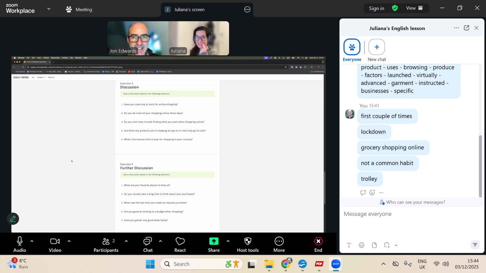 Online English Lesson 3